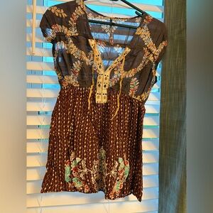 Free People Patterned Top Size Small